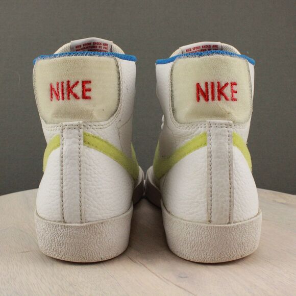 Nike Blazer Mid 77 Jumbo Sneakers Youth 6.5 White Yellow Blue Retro High Top - Picture 7 of 11